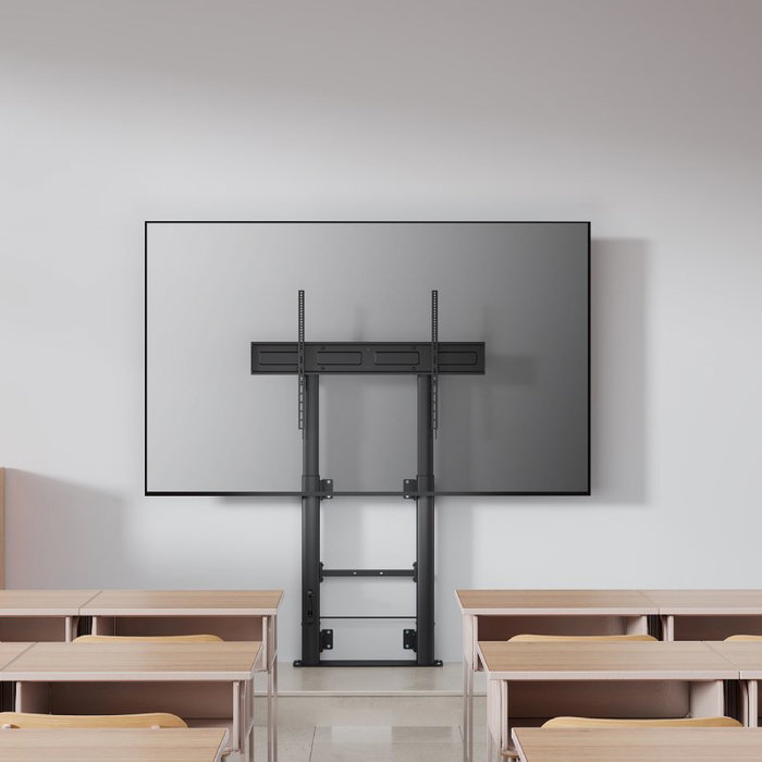 Aisens FWF100E-351 Soporte para TV de 60-100 pulgadas con manivela, Suelo y Pared